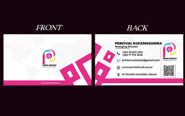 Printed business cards