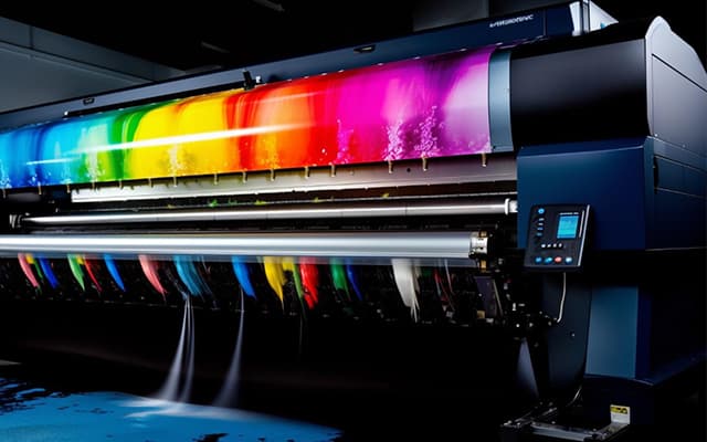 Large-format printer producing a wide print